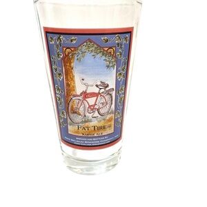 Fat Tire Amber Ale Pint Beer Glass, New Belgium Brewing, Fort Collins, Colorado